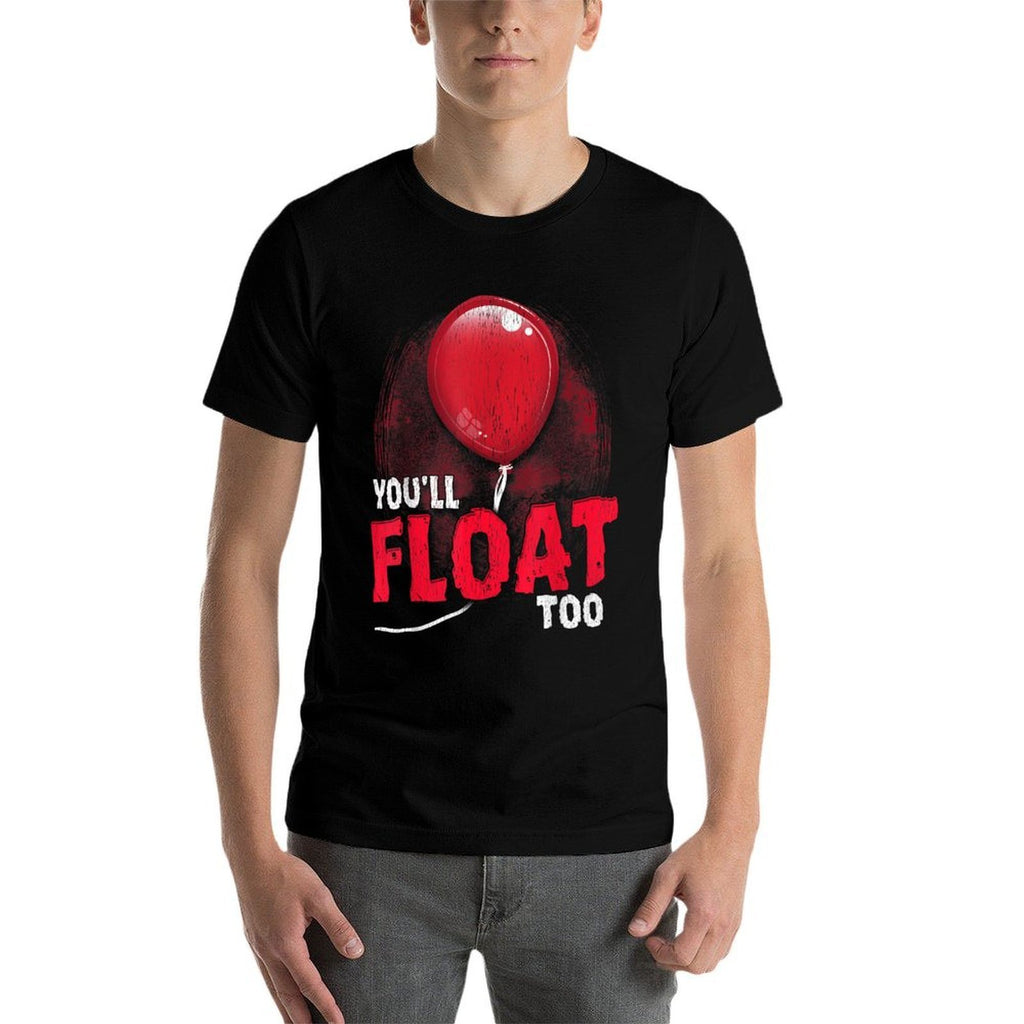 Horror Halloween Gifts Youll Float Too Halloween Horror - Unisex-Adults, Black, Small,  Wrinkle-resistant T-Shirt