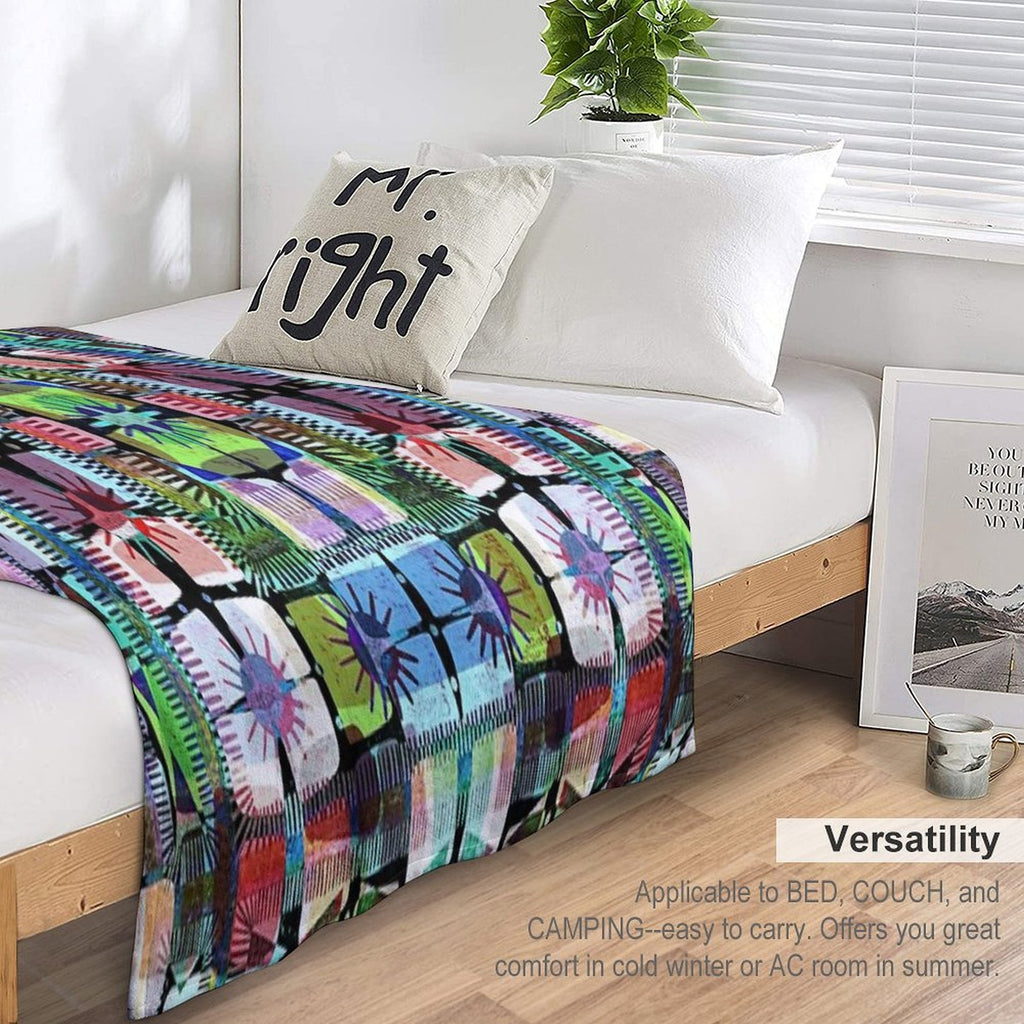 Solar 3   Abstract Sun Pattern Durable Throw Blanket