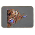 HiGHLaND CoW PRiNT SCoTTiSH ' SuGaR LuMP ON GReY ‘ BY SHiRLeY MacARTHuR  Pet-Safe Bath Mat
