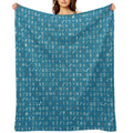 Astrology Symbols And Signs Blue Pattern Quick-dry Throw Blanket