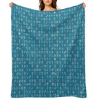 Astrology Symbols And Signs Blue Pattern Quick-dry Throw Blanket