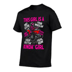 Girl Off-Road Racing Four-Wheeler 4x4 Wheel Quad Bike Racer  Graphic-printed T-Shirt