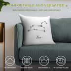 Leo Zodiac Wildflower Constellation Soft Ultra-Soft Texture Throw Pillow