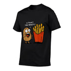 Is That You Bro Potato Funny French Fries Vegetable Meme  Oversized Silhouette T-Shirt