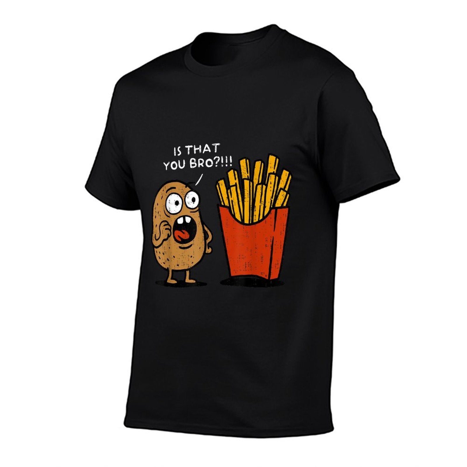 Is That You Bro Potato Funny French Fries Vegetable Meme  Oversized Silhouette T-Shirt