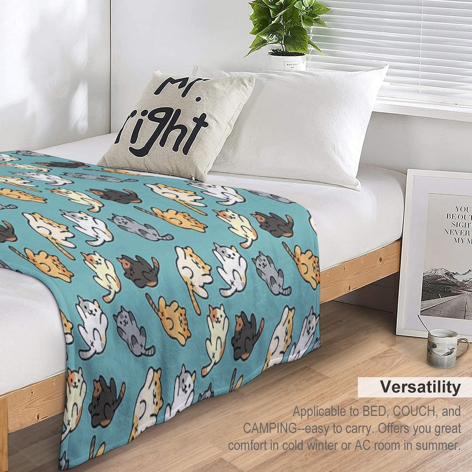Neko Atsume Versatility Throw Blanket