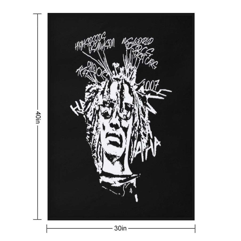 Sillhouette Retro Rapper 90s Durable Throw Blanket