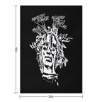 Sillhouette Retro Rapper 90s Durable Throw Blanket