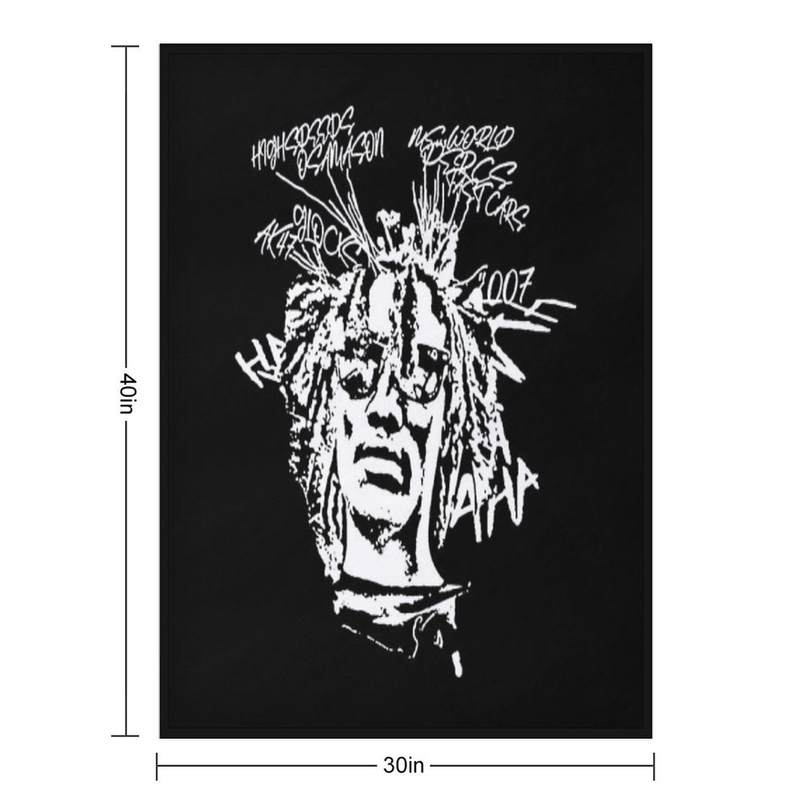 Sillhouette Retro Rapper 90s Durable Throw Blanket