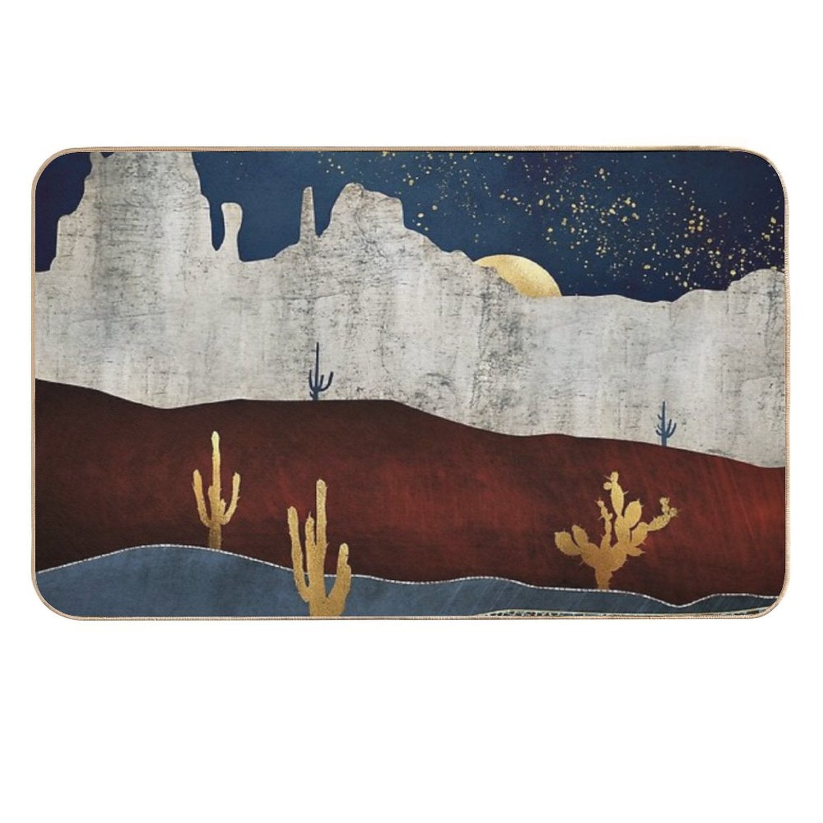 Moonlit Desert  Repositionable Bath Mat