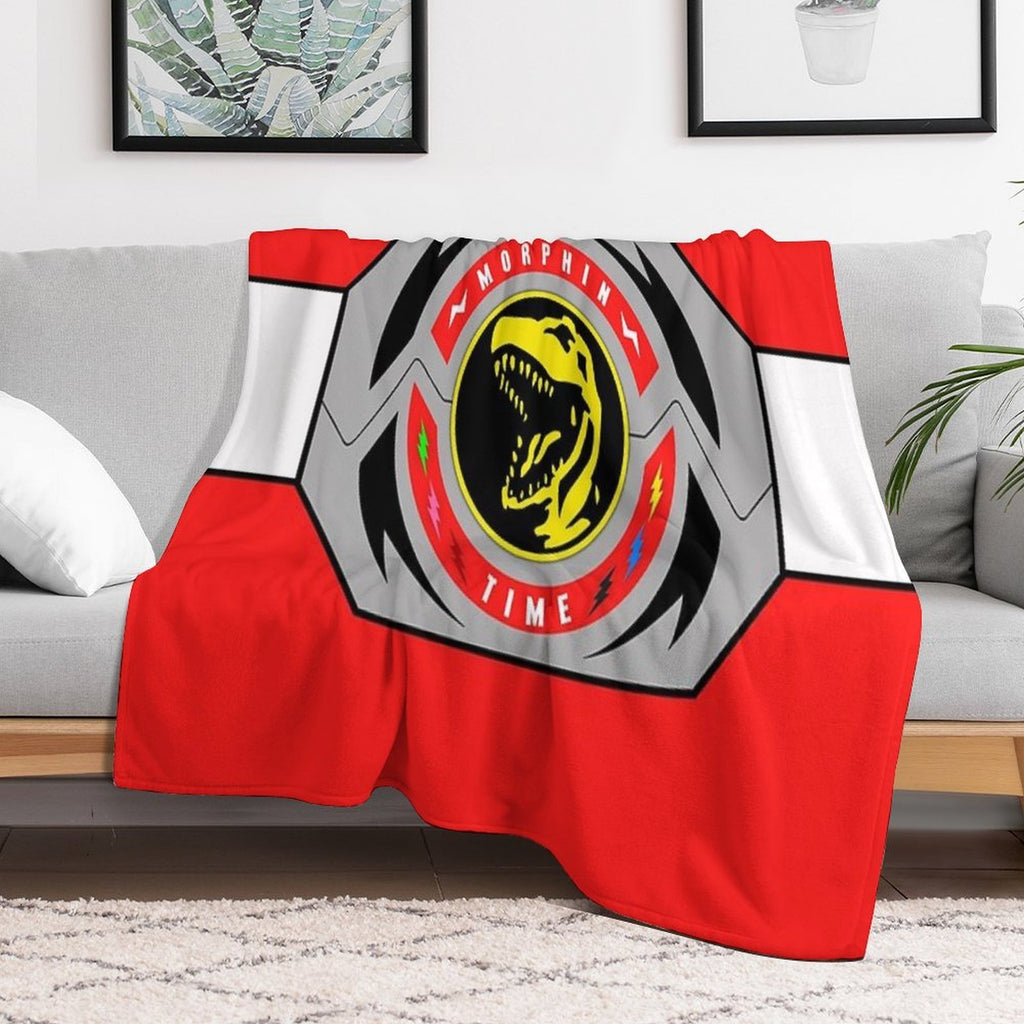 Red Ranger Morphin Coin Premium Throw Blanket