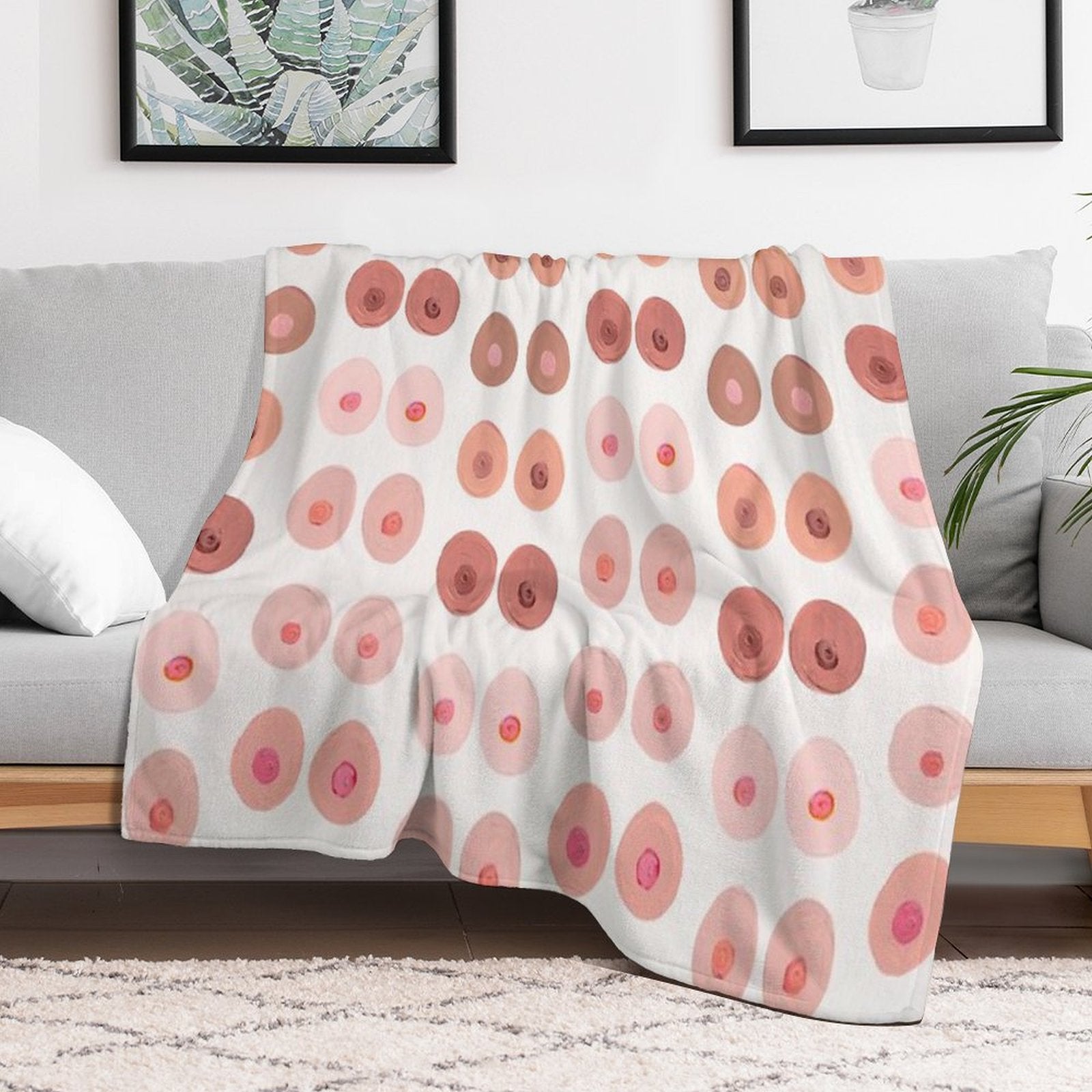 Boobs Shrink-resistant Throw Blanket
