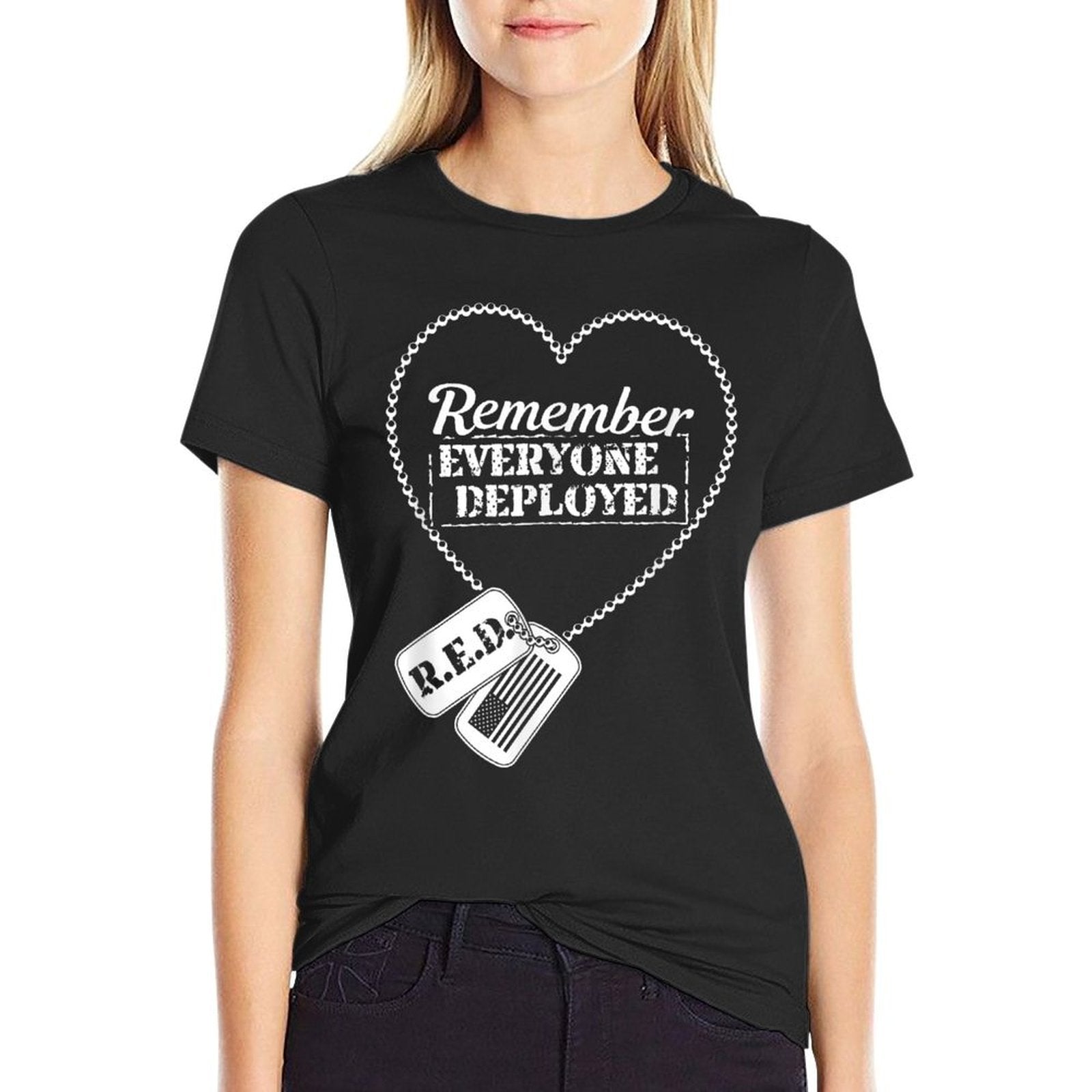 Distressed R.E.D. Friday - Remember Everyone Deployed  Wrinkle-resistant T-Shirt