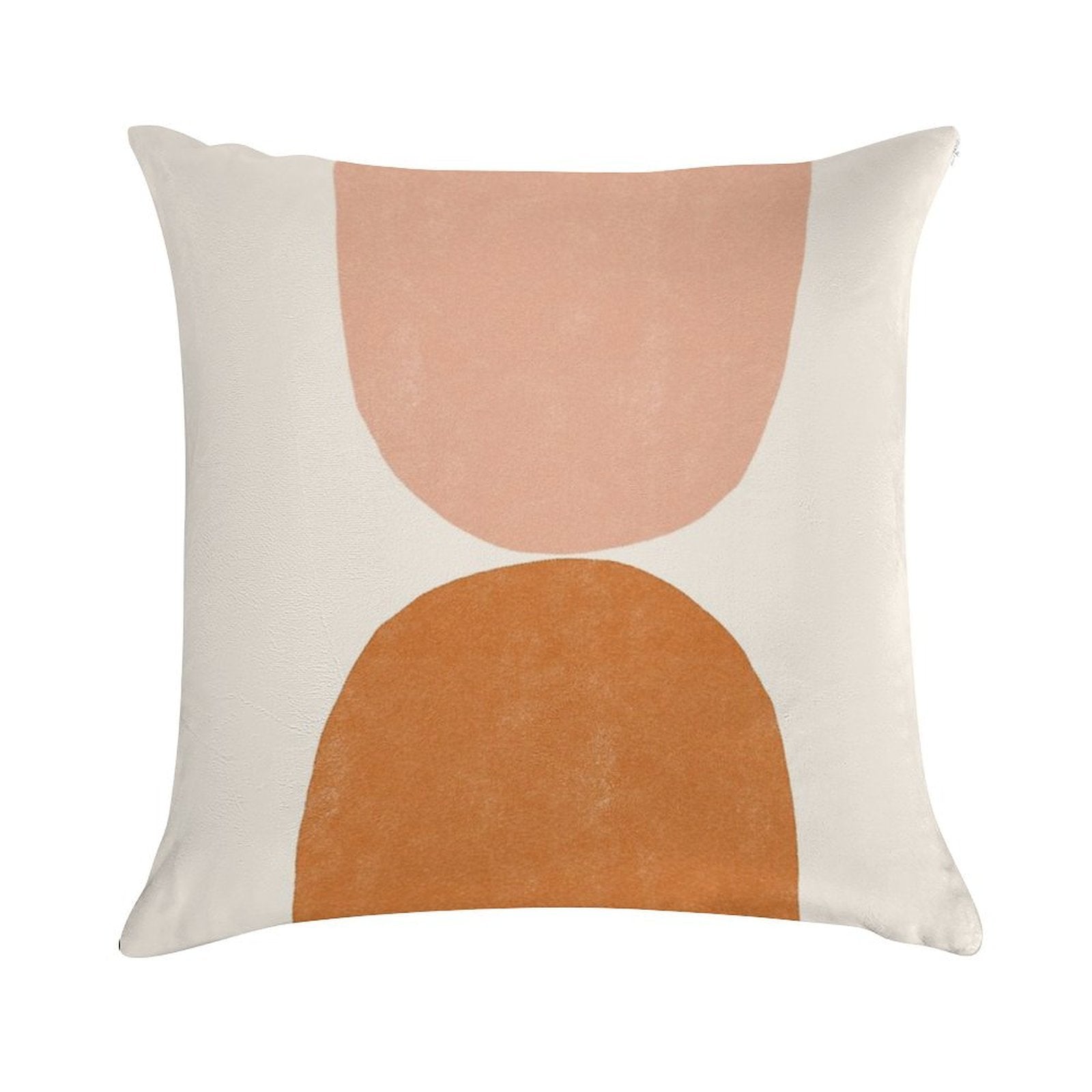 Terracotta Mid Century Modern Soft Luxury Feel Throw Pillow
