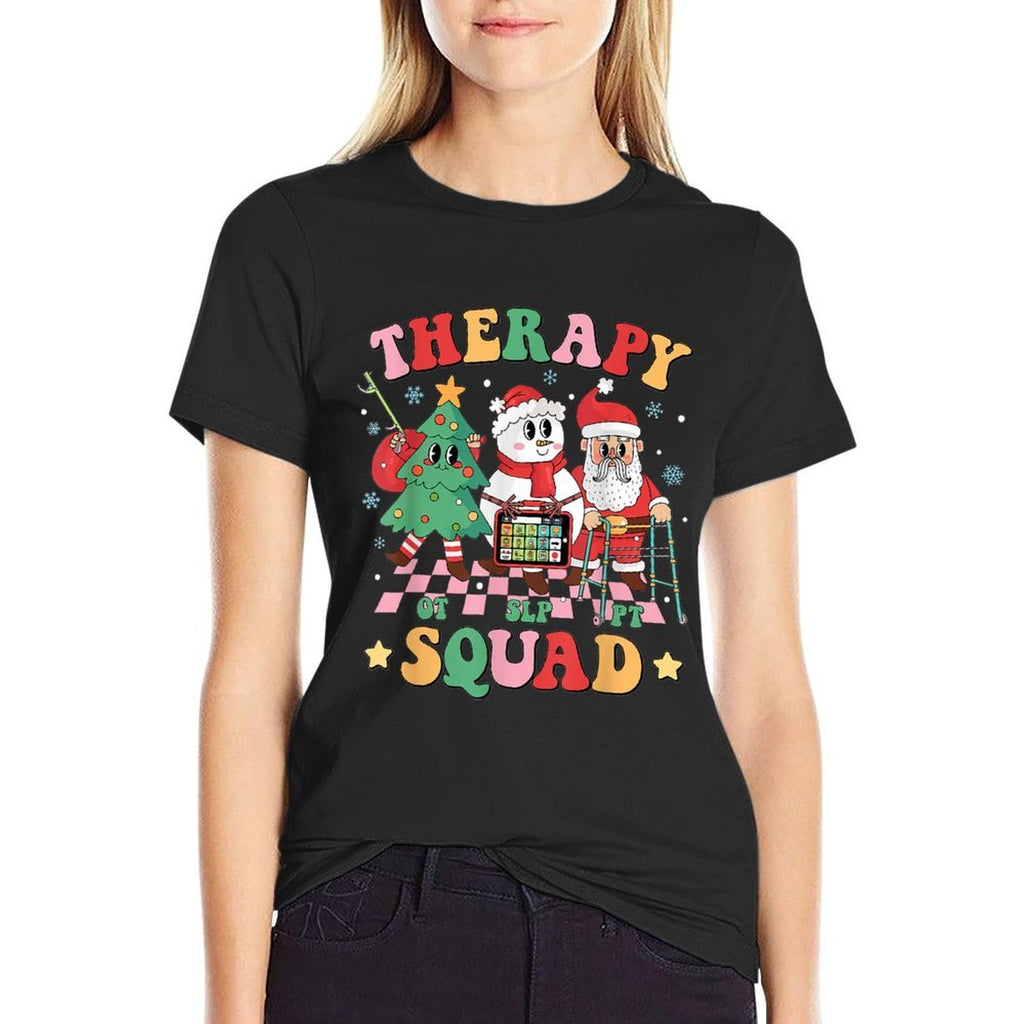 Christmas Therapy Squad SLP OT PT Therapy Team Santa Snow  Affordable Price T-Shirt