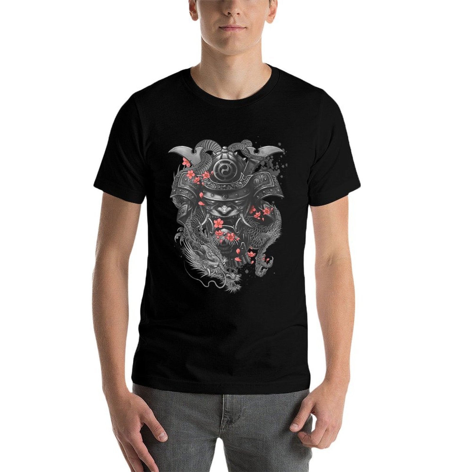 Samurai Warrior Japanese Bushido Dragon Oni Knight Gift  Soft T-Shirt