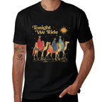 3 Wise Men Tonight We Ride Christmas Sweatshirt  Ribbed Collar T-Shirt