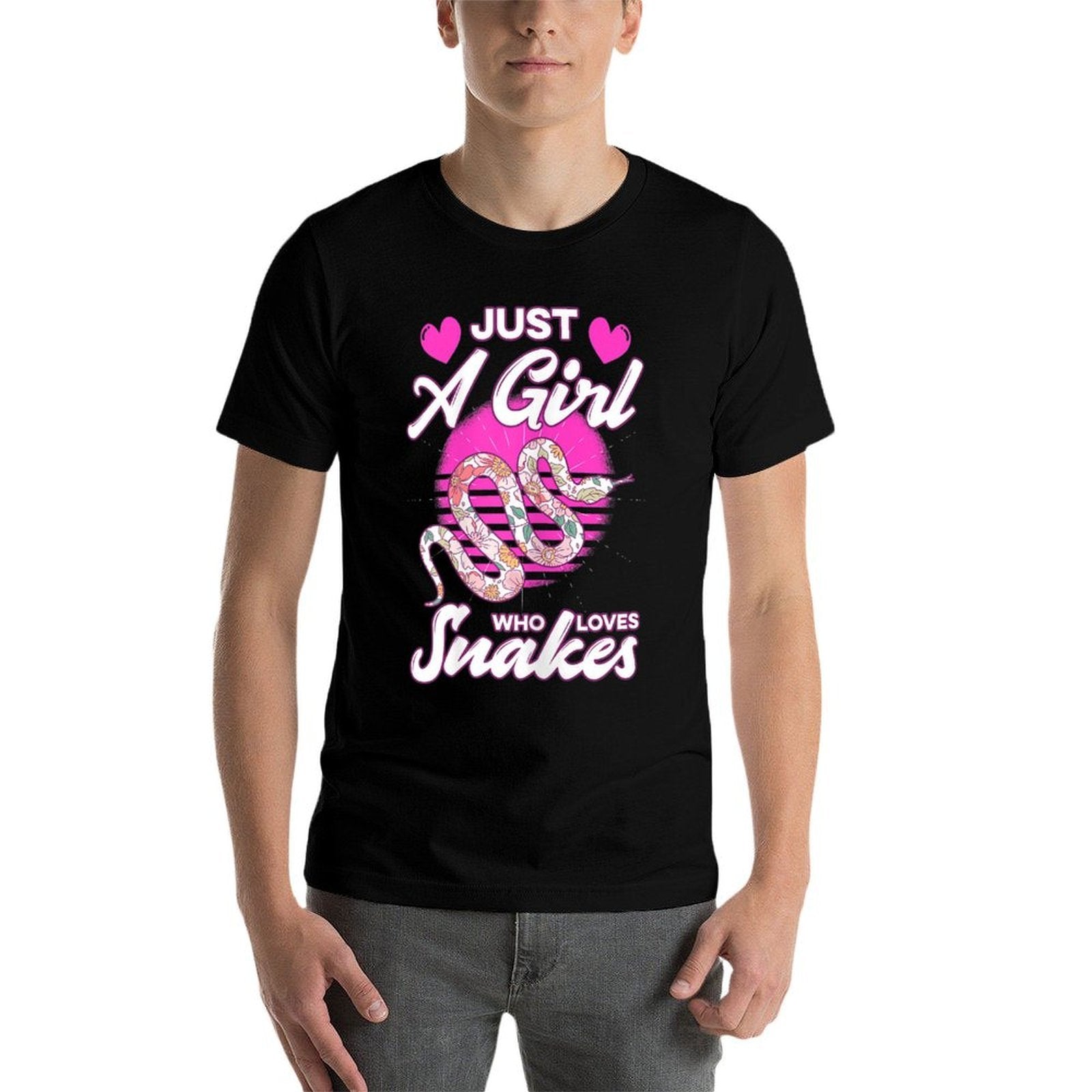 Just A Girl Who Loves Snakes  Trendy Pattern T-Shirt