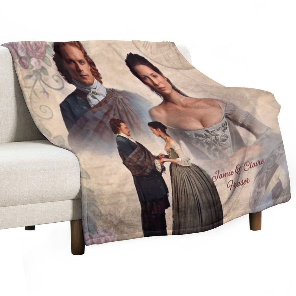 Jamie And Claire FraserOutlander Wedding Eco-conscious Throw Blanket