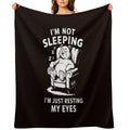 I'm Not Sleeping I'm Just Resting My Eyes Dad Father's Day Versatility Throw Blanket