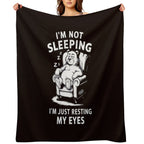 I'm Not Sleeping I'm Just Resting My Eyes Dad Father's Day Versatility Throw Blanket