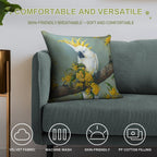 White Cockatoo Soft Ultra-Soft Texture Throw Pillow