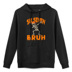 Six Seven Bruh Dabbing Skeleton Funny 67 Meme Halloween Adjustable Hood Hoodie