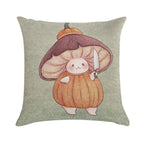 Pumpkin Halloween Mushroom Costume Soft Easy Maintenance Throw Pillow