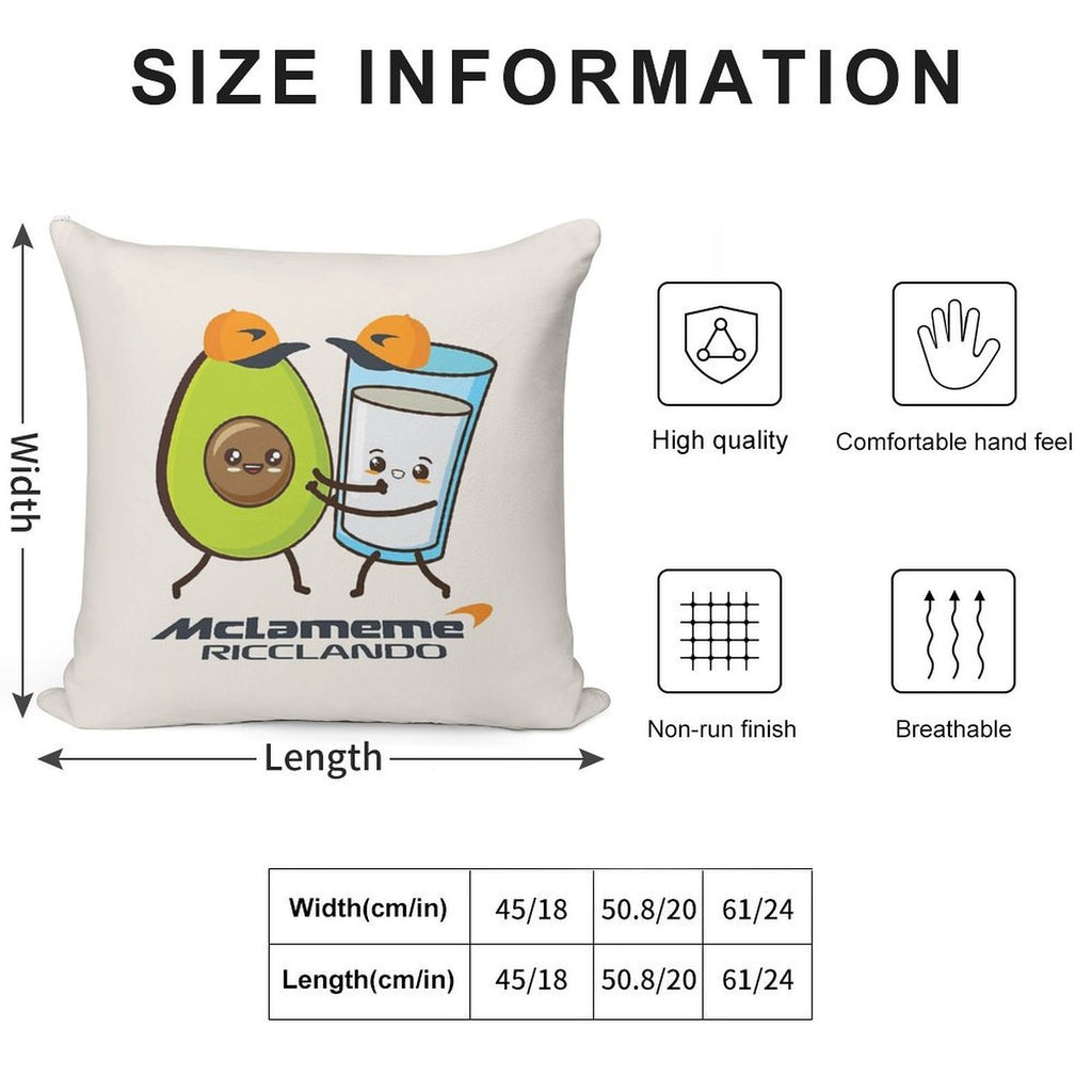 RICCIARDO NORRIS MCLAREN TEAM Soft Gift Ready Throw Pillow