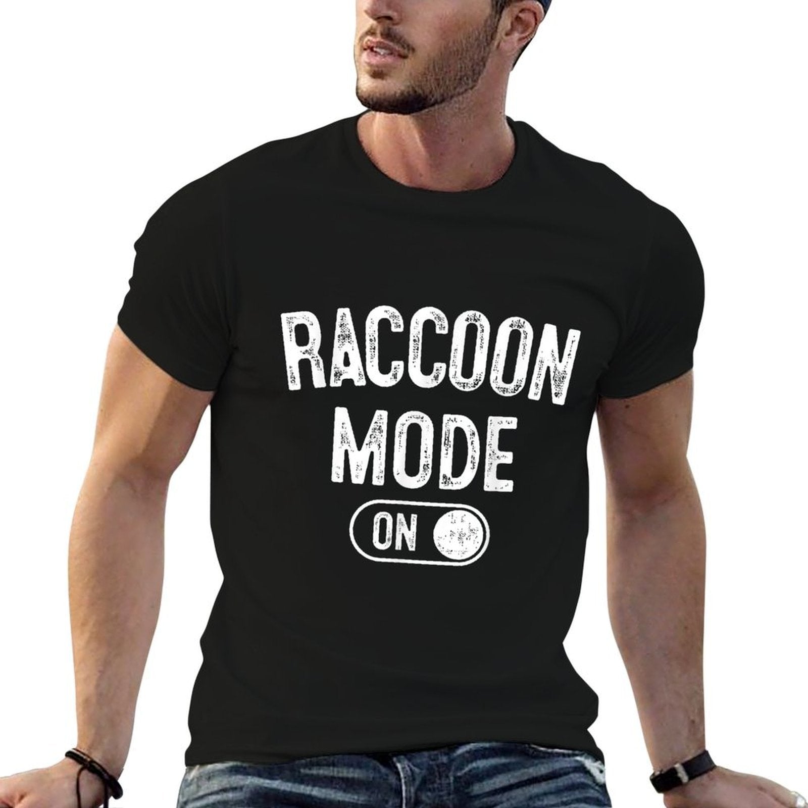 Raccoon Mode On Costume Funny Trash Panda Gift Animal Lover  Vintage-inspired T-Shirt