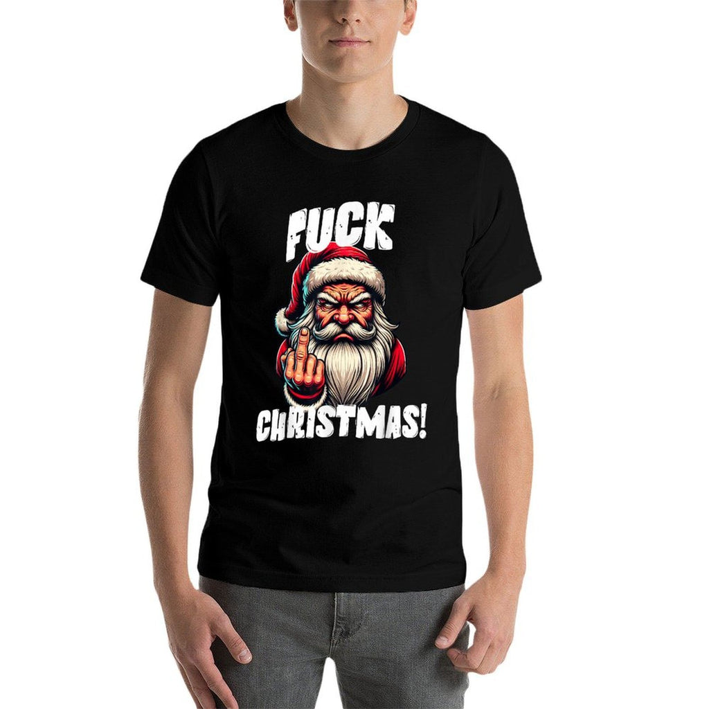 Fuck Christmas Grumpy Santa Claus  Slim-fit Cut T-Shirt