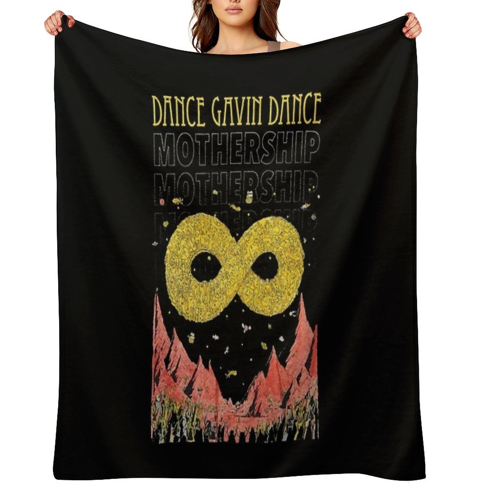 Dance Gavin Dance Mothership Graphic Design Sustainable Throw Blanket