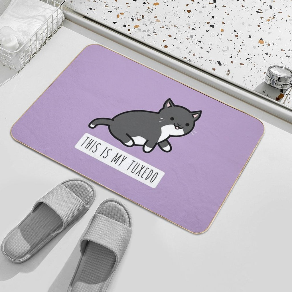 This Is My Tuxedo - Cute Kawaii Tuxedo Cat  Versatile Bath Mat