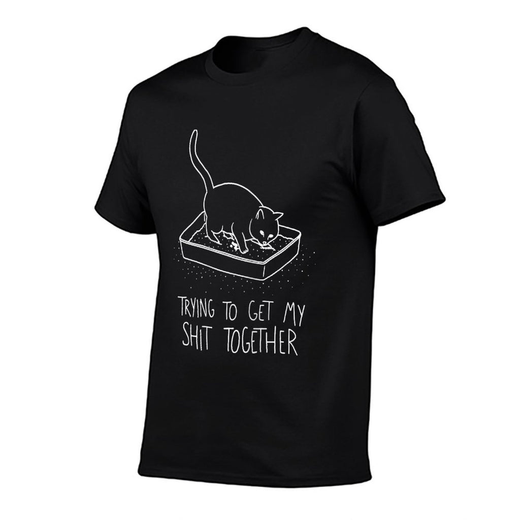 Cat Funny Trying to Get My Shit Together,funny Cats Women  Easy-care T-Shirt