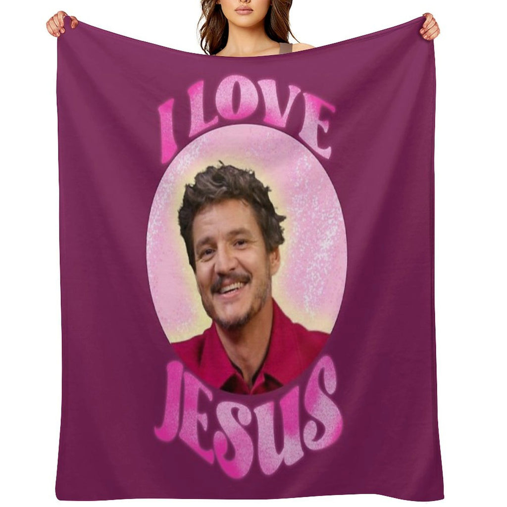 Pedro Pascal Jesus Comfort Throw Blanket
