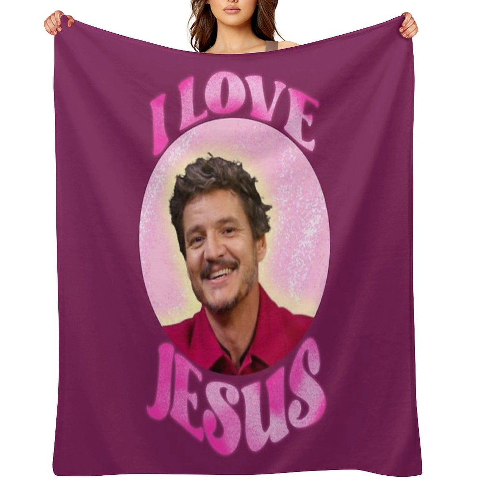 Pedro Pascal Jesus Comfort Throw Blanket