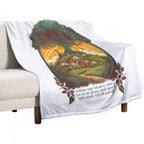 Round Doors Under A Tree - Fantasy Shrink-resistant Throw Blanket