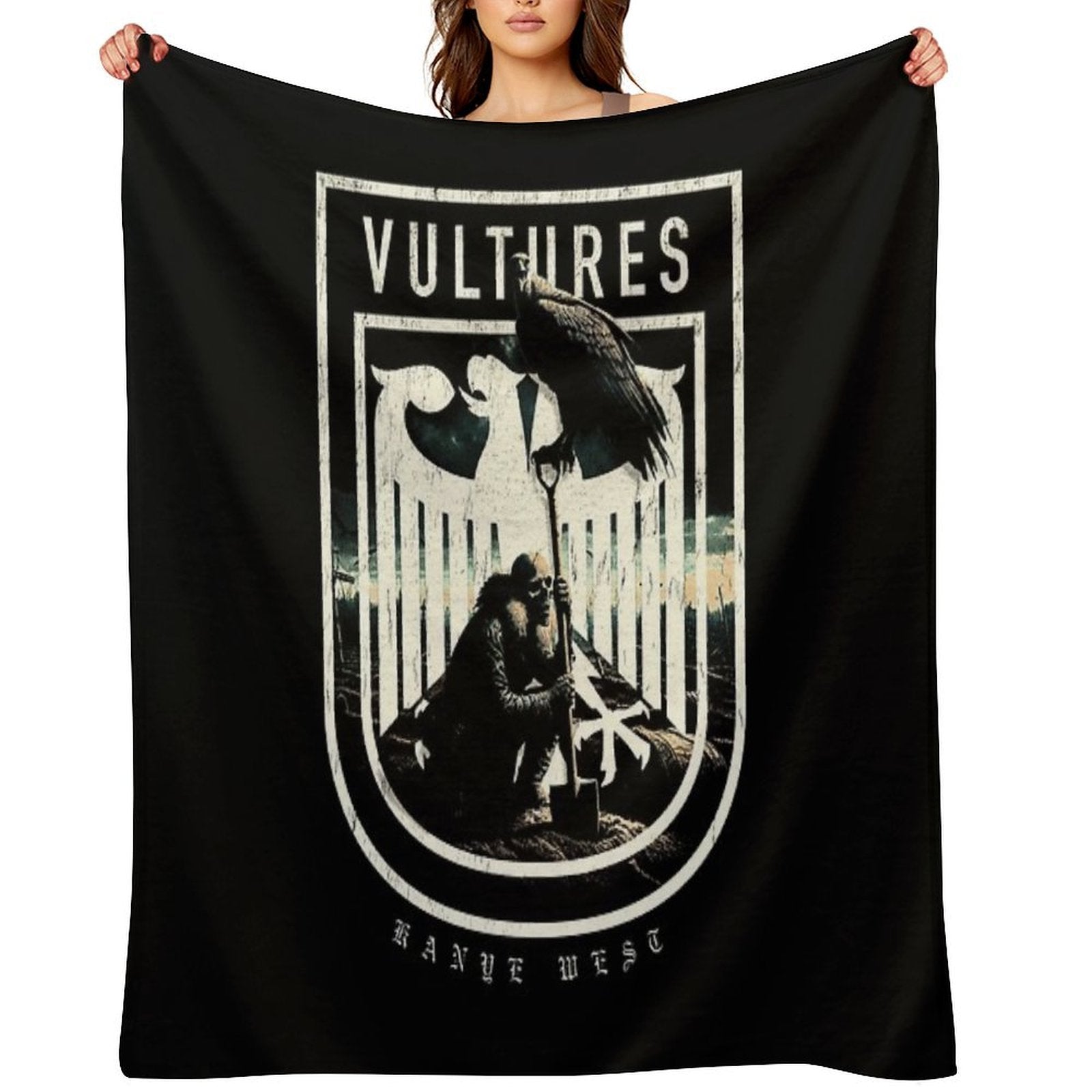 Design Vultures Kanye West Plush Throw Blanket