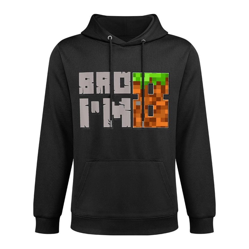 8th Birthday Boy Bro I’m 8 Year Old Gamer Pixel Boys Kids Breathable Fabric Hoodie