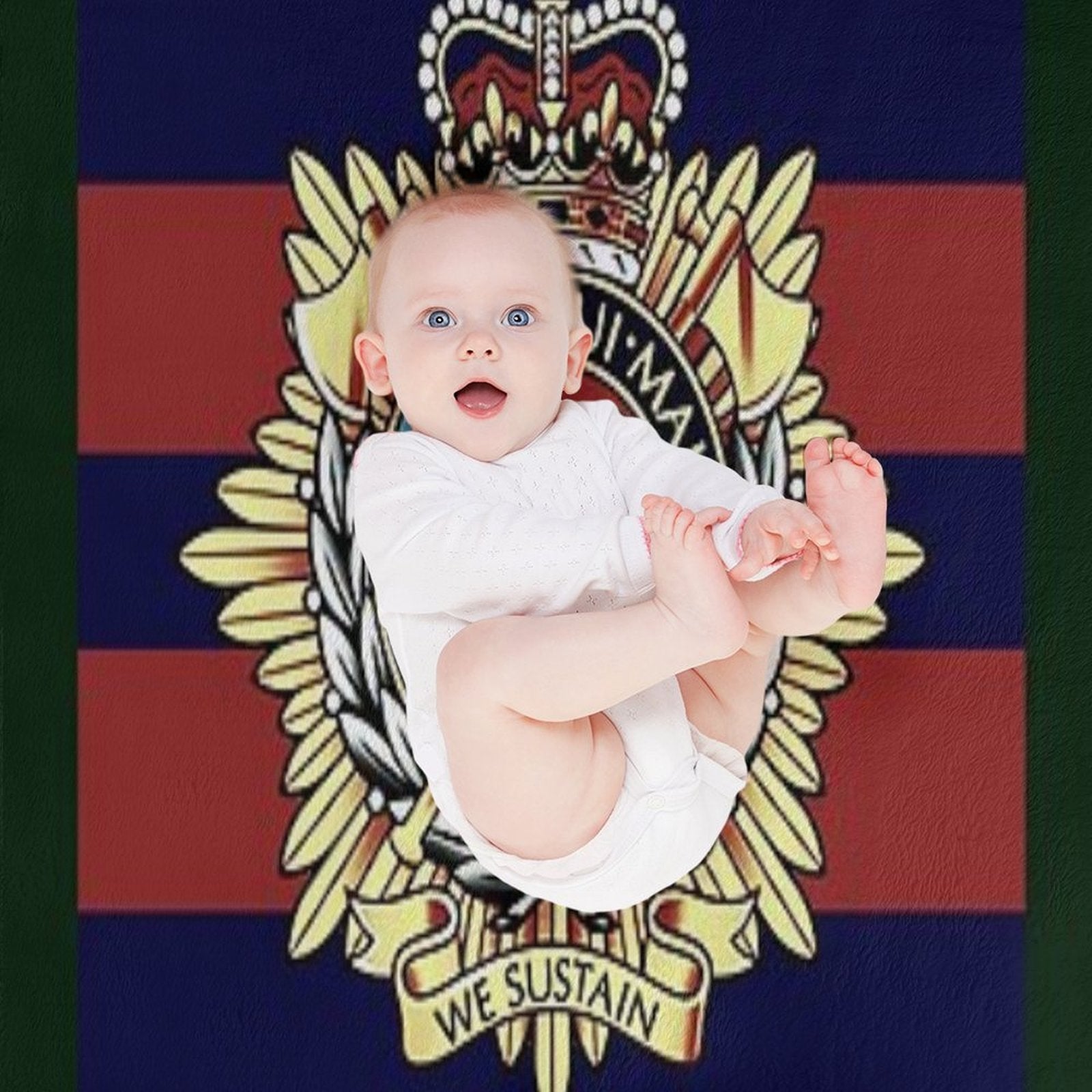 Royal Logistics Corps RLC CAP BADGE Multi-functional Throw Blanket