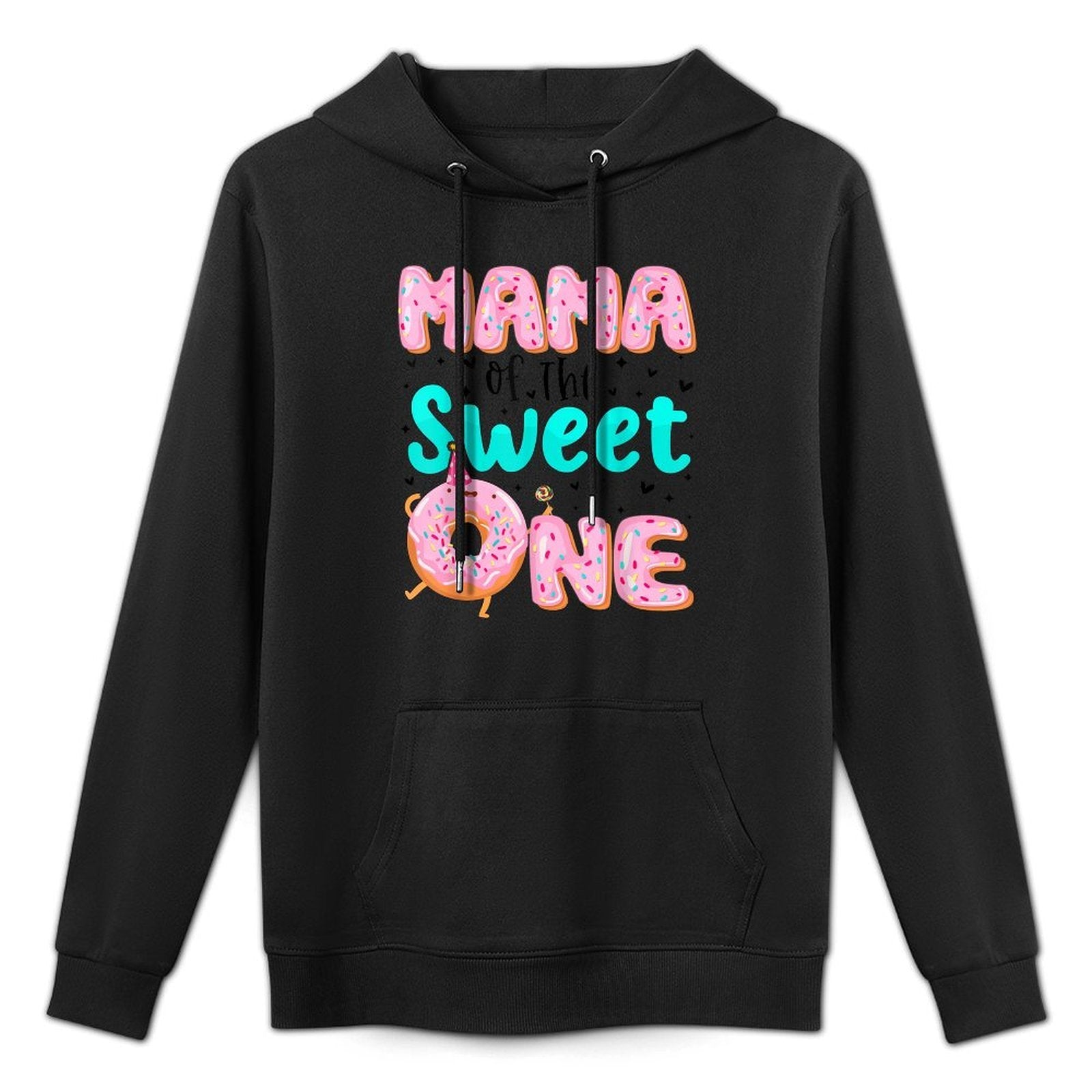 Mama of The Sweet One First Birthday Matching Family Donut Adjustable Hood Hoodie