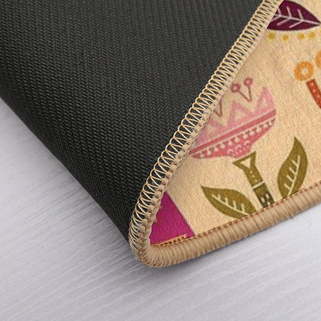 Folk Art Inspired By The Fabulous Frida  Stain-Proof Bath Mat