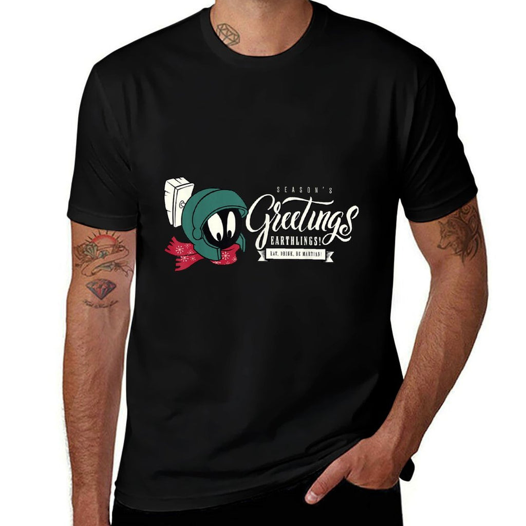 Looney Tunes Christmas Marvin Eat Drink Be Martian  Moisture-wicking T-Shirt