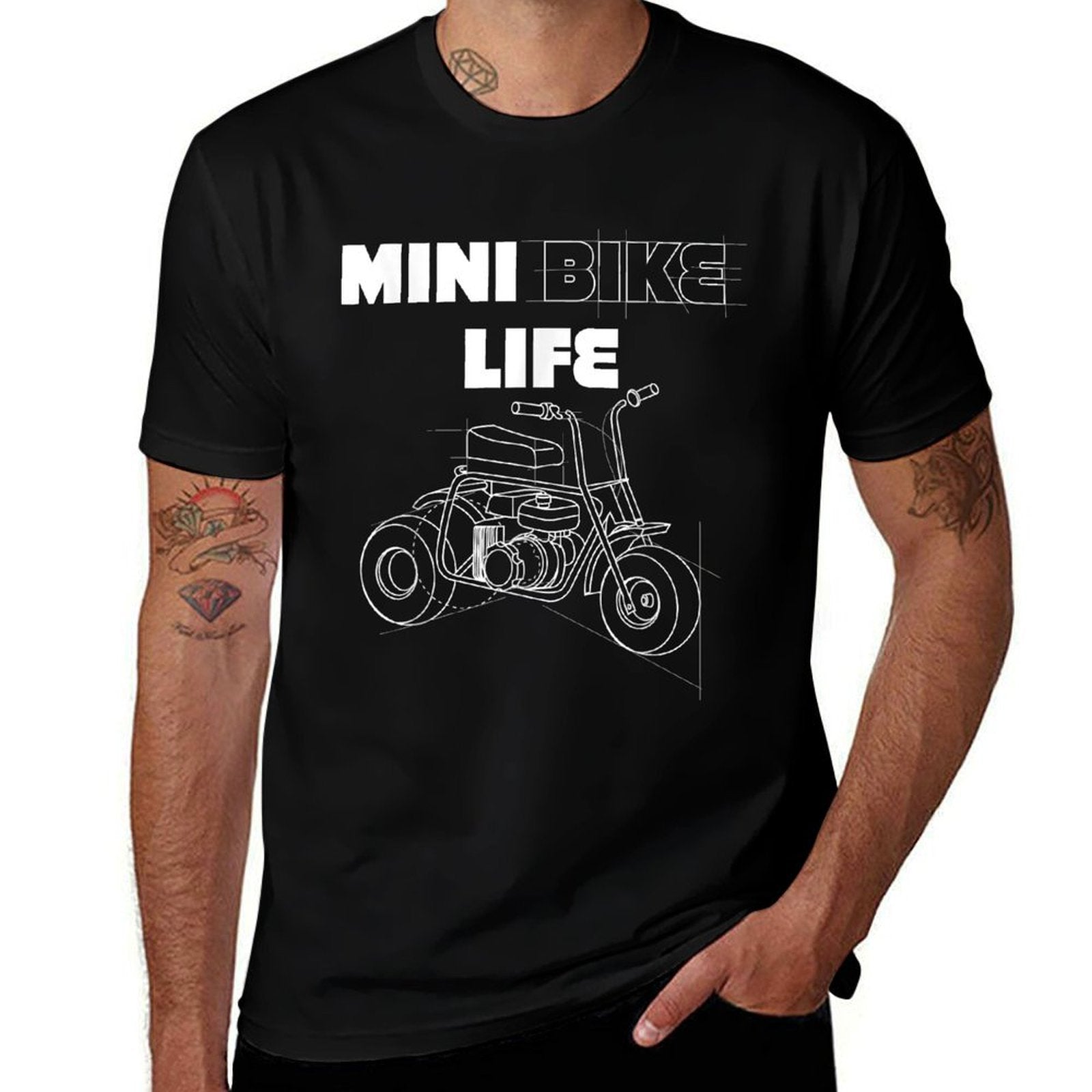 Minibike Mini Motorbike Funny Pocket Bike  Wrinkle-resistant T-Shirt