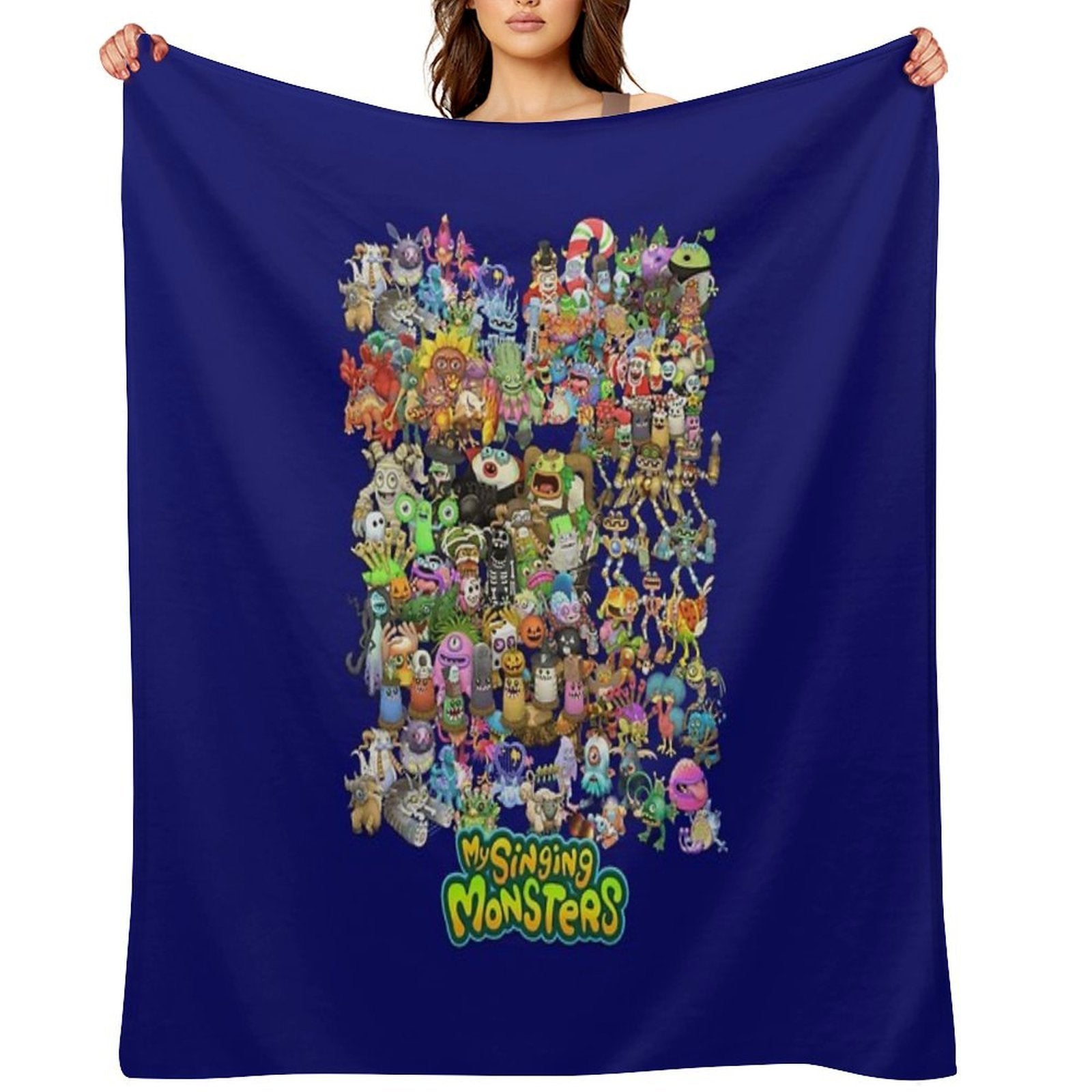 Singing Monsters Group Photo Velvety-soft Throw Blanket