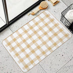 Checkered Pattern Design – Retro Aesthetic Print, Classic Grid Style, Trendy Minimalist Art for All Products  Rapid-Drying Bath Mat