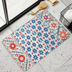 Kermina Suzani Uzbekistan Embroidery Print  Odorless Bath Mat