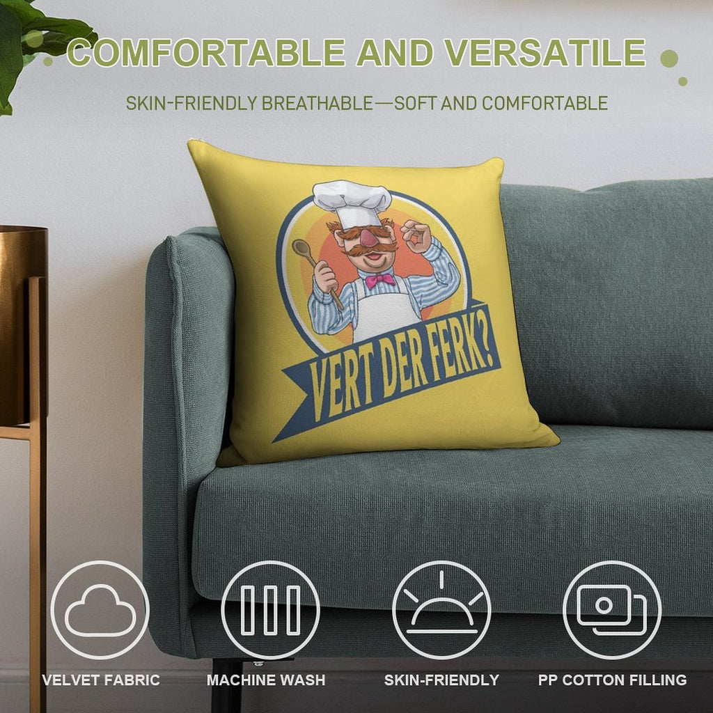 VERT DER FERK Soft High-Density Material Throw Pillow