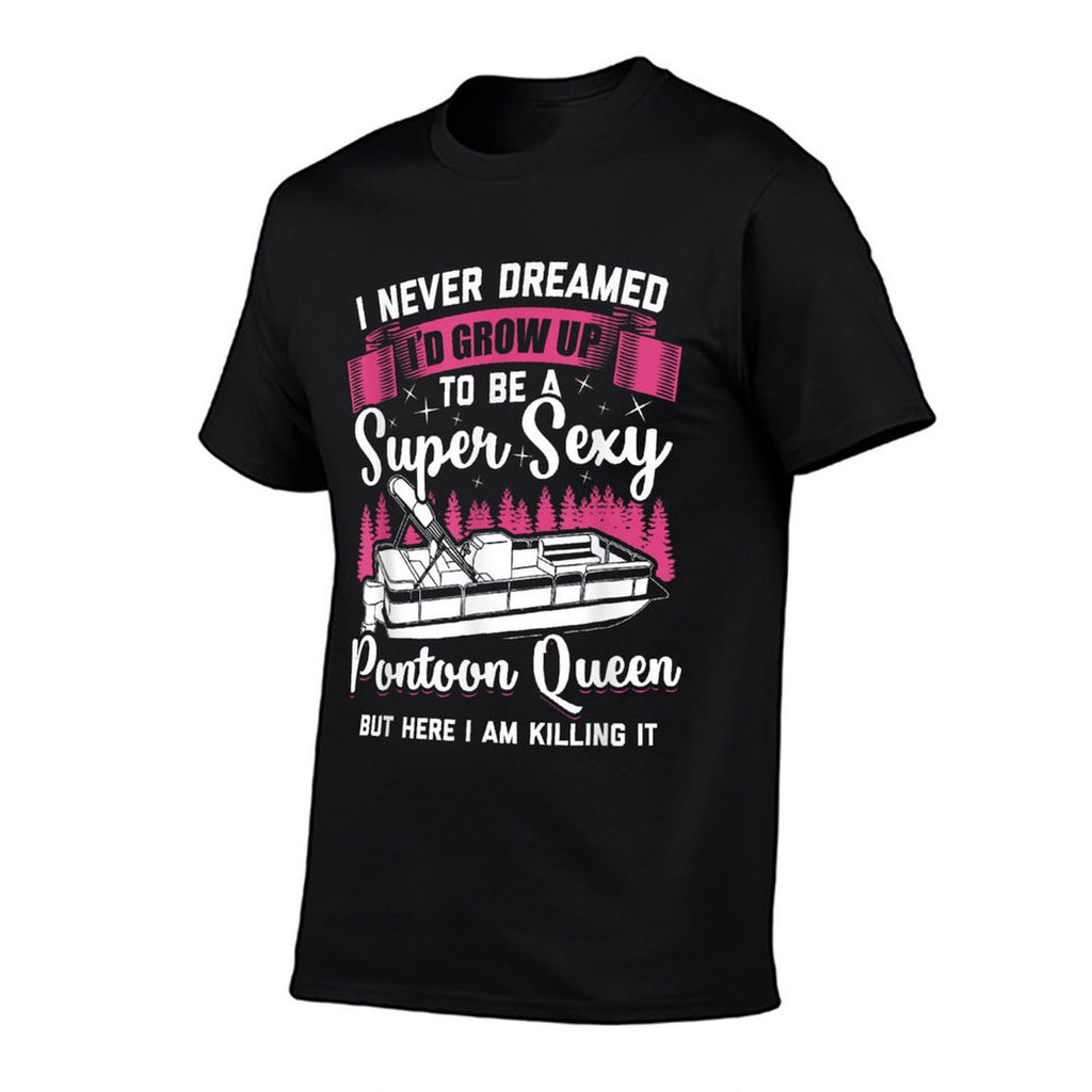 Vintage Pontoon Captain Women Funny Pontoon Queen  Moisture-wicking T-Shirt