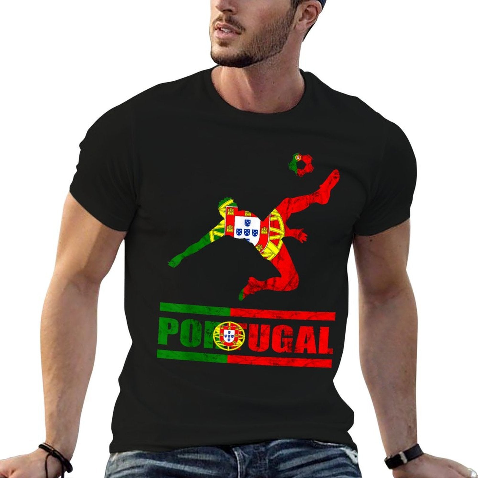 Portuguese Portugal Soccer Portuguese Pride Portugal  Polyester Blend T-Shirt